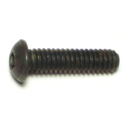 Midwest Fastener 1/4"-20 Socket Head Cap Screw, Button, Plain Steel, 1 in Length, 10 PK 67555